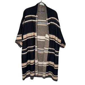 Vince Wool Cashmere Open Long Cardigan Size XS / S $445 Textured Stripe